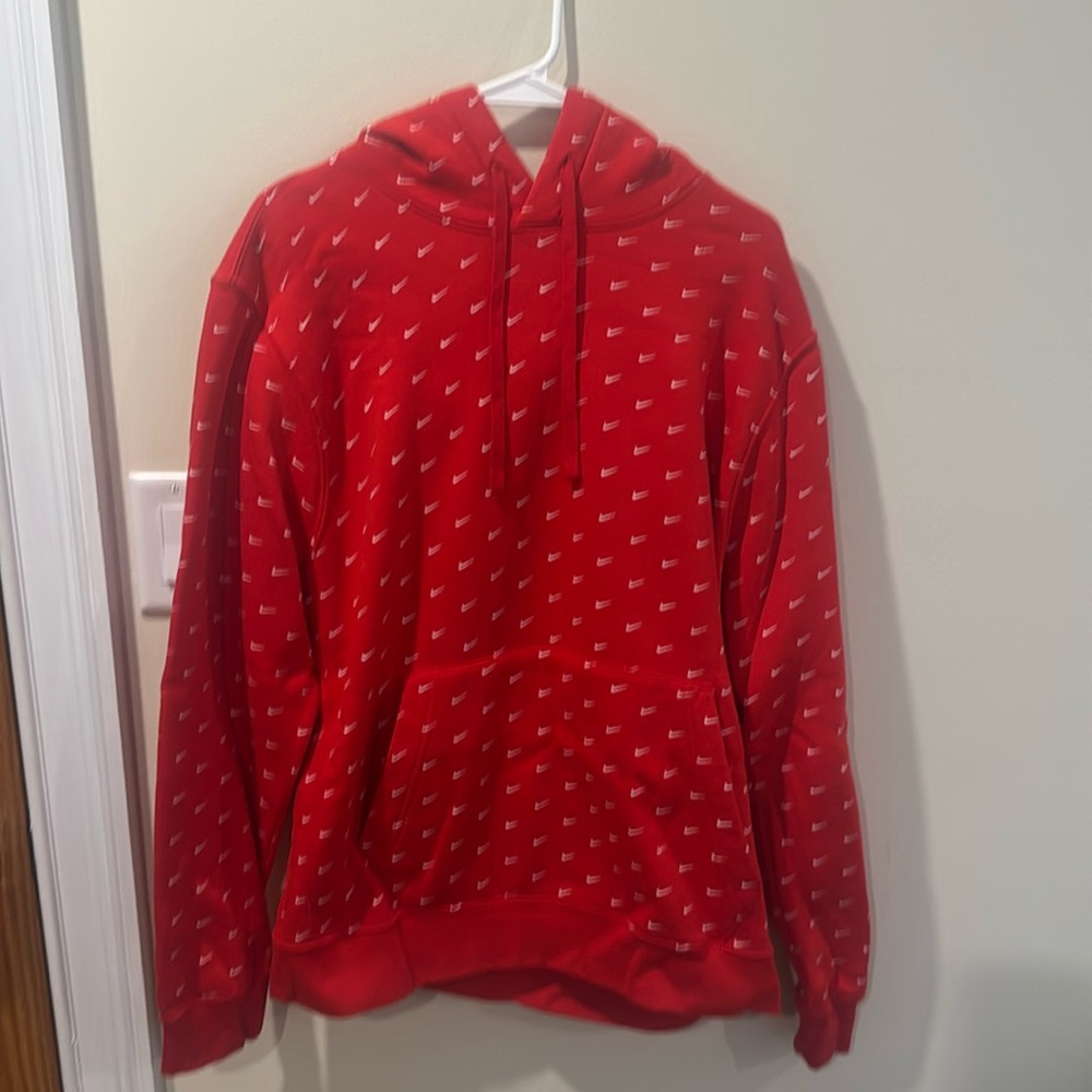 men’s red Nike hoodie